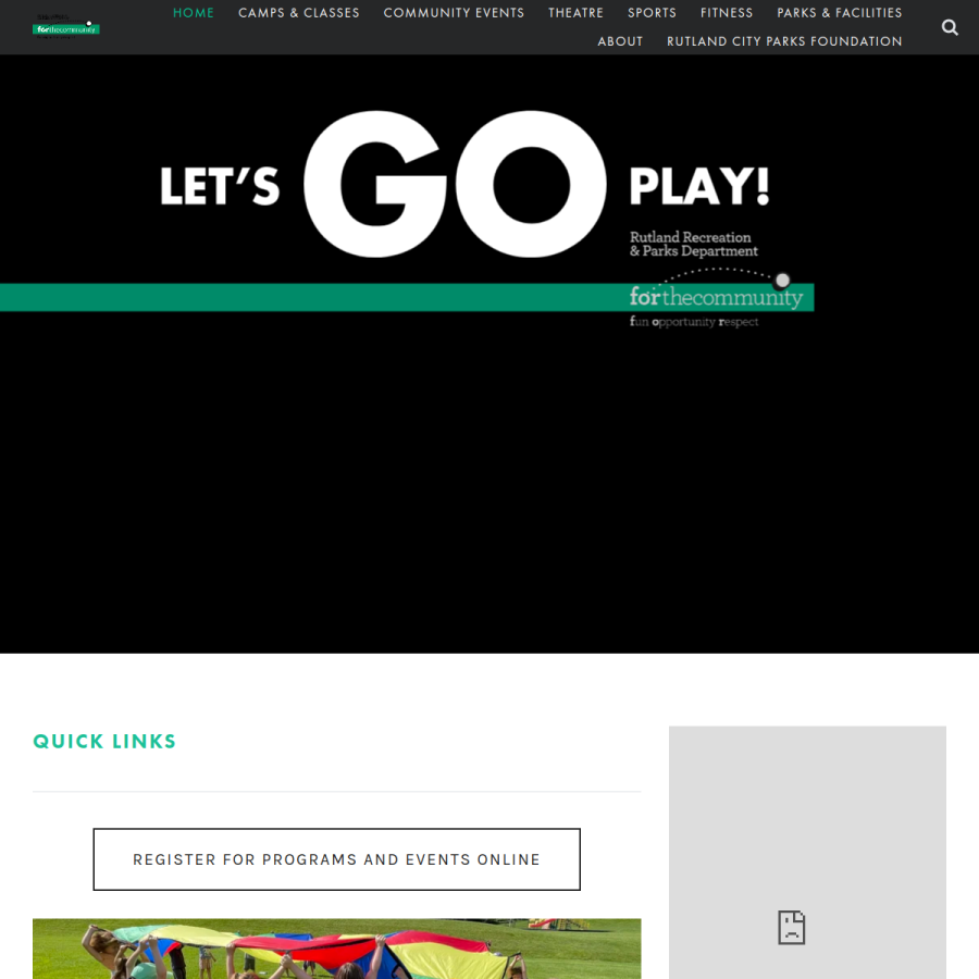 rutlandrec.com homepage screenshot