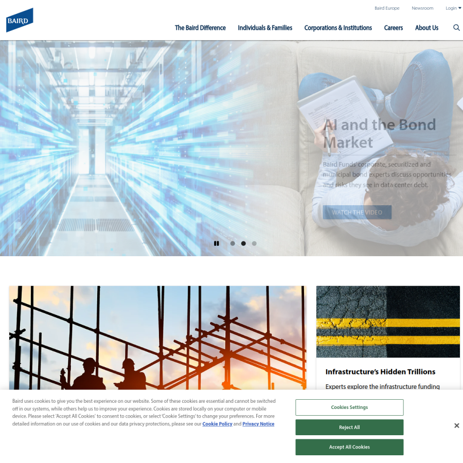 rwbaird.com homepage screenshot