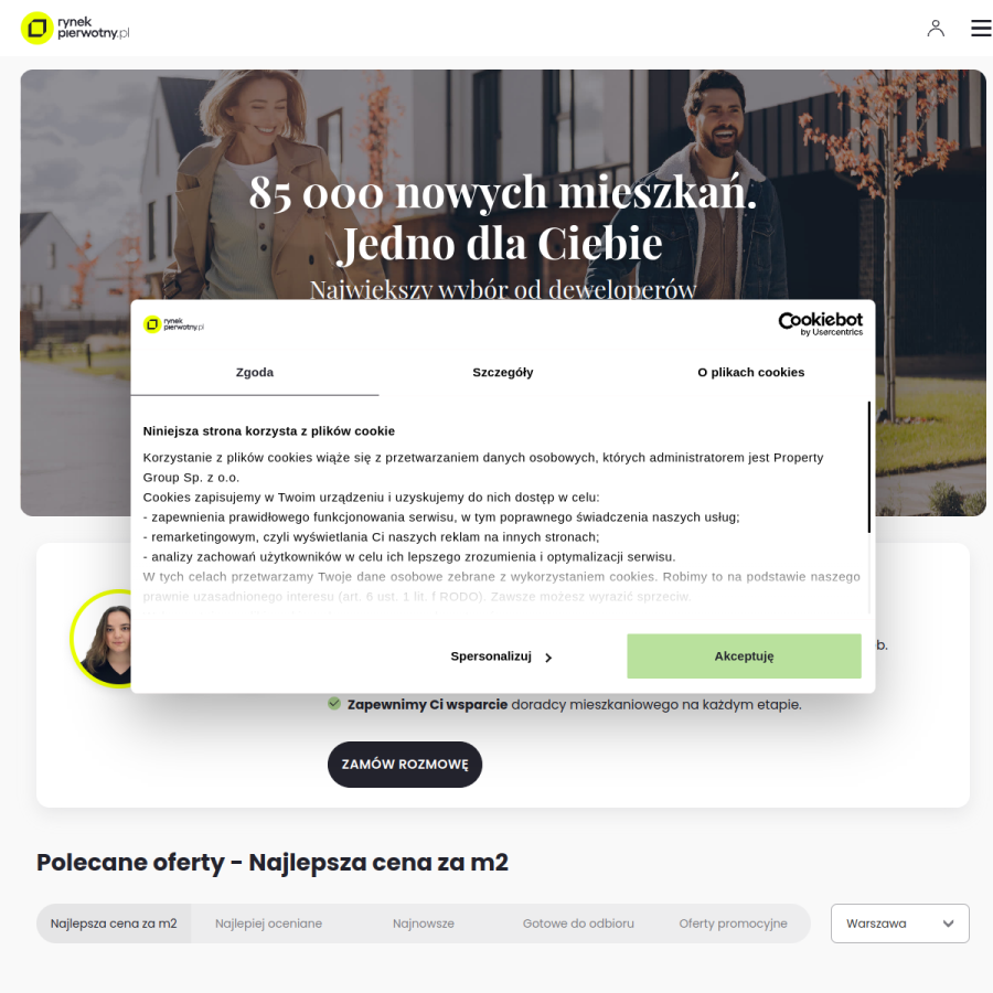 rynekpierwotny.pl homepage screenshot