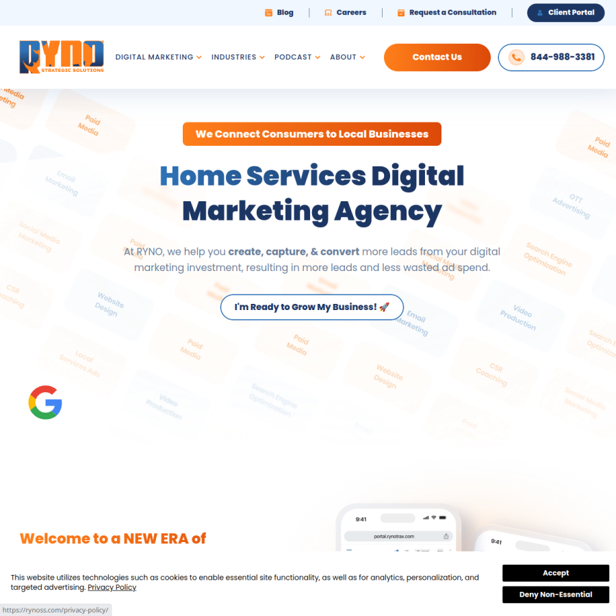 rynoss.com homepage screenshot