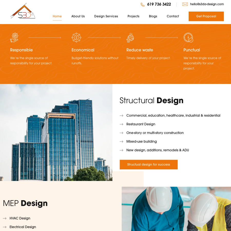s3da-design.com homepage screenshot
