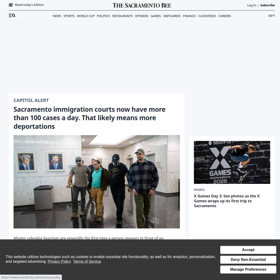 sacbee.com homepage screenshot