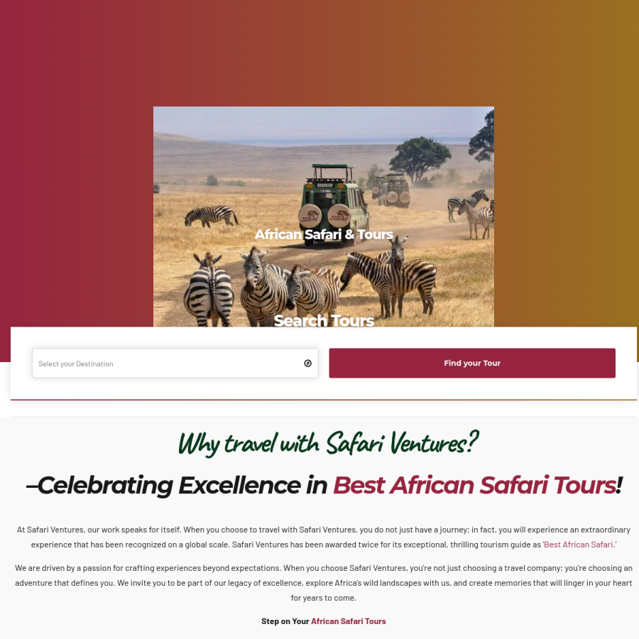 safariventures.com homepage screenshot