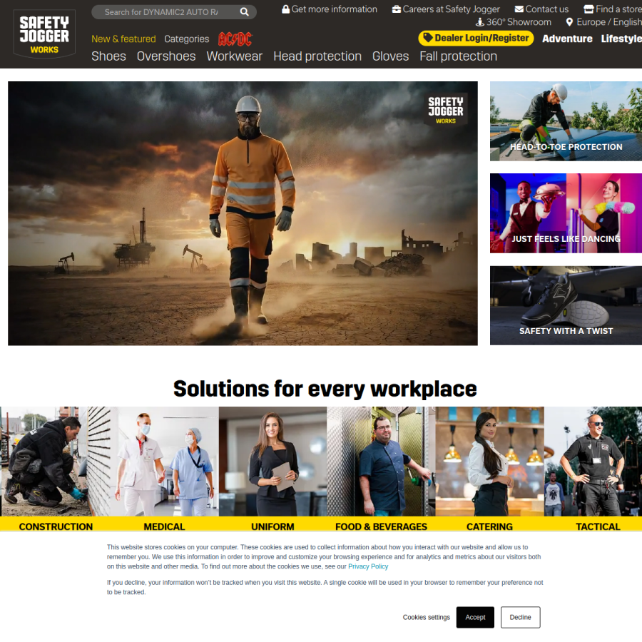 safetyjogger.com homepage screenshot