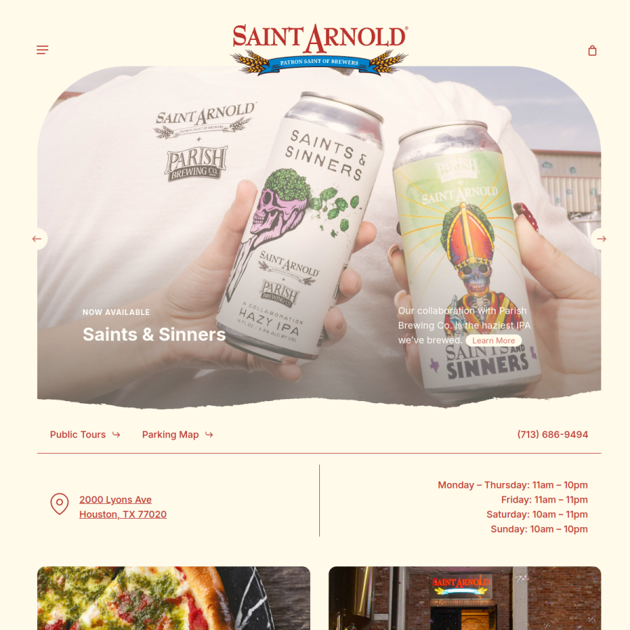 saintarnold.com homepage screenshot