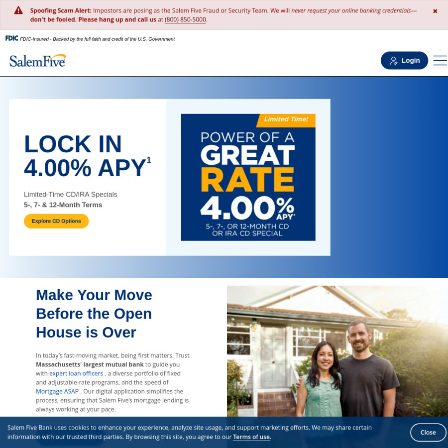 salemfive.com homepage screenshot