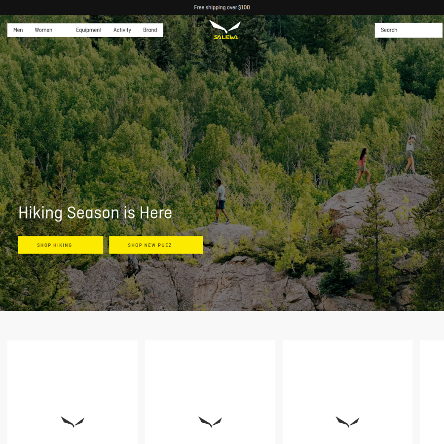 salewa.com homepage screenshot