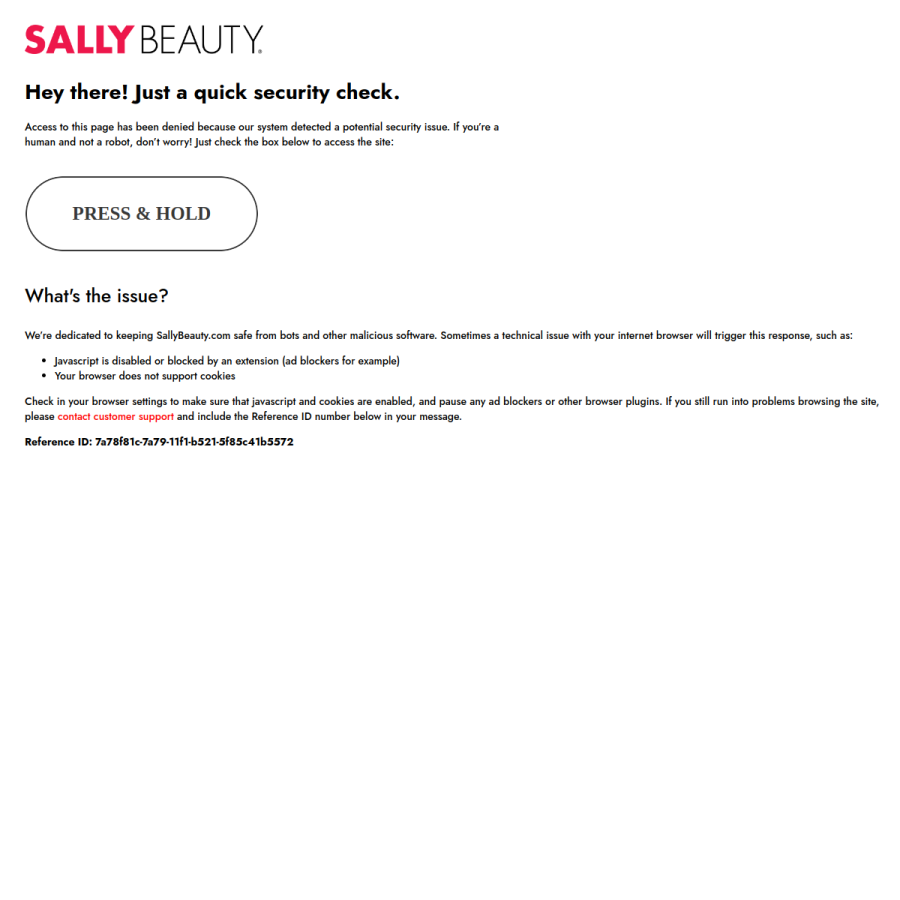 sallybeauty.com homepage screenshot