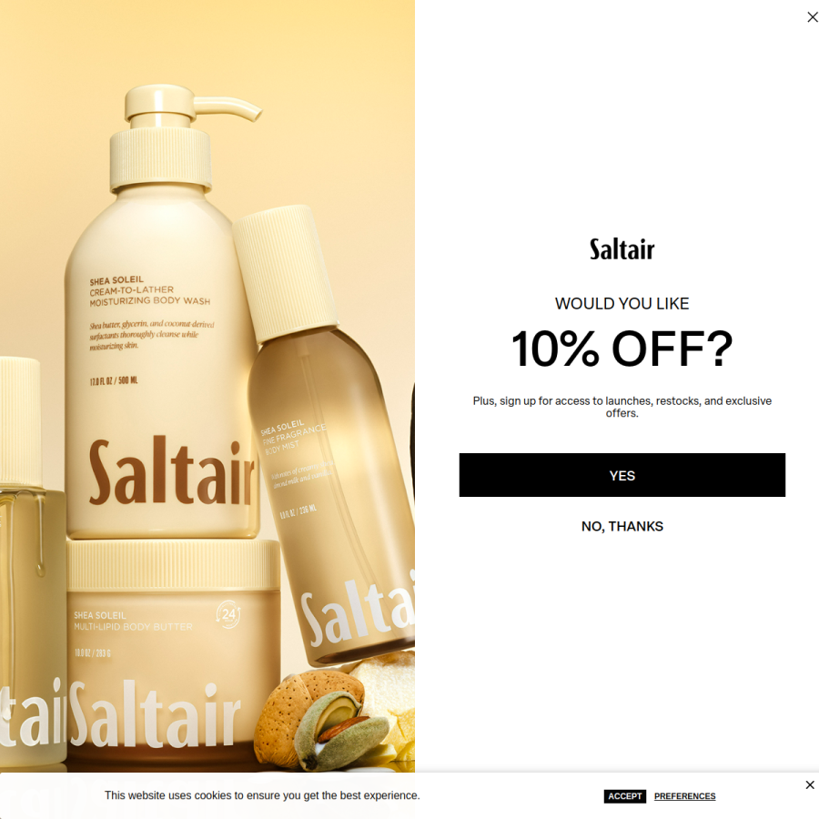 saltair.com homepage screenshot