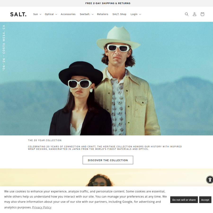 saltoptics.com homepage screenshot