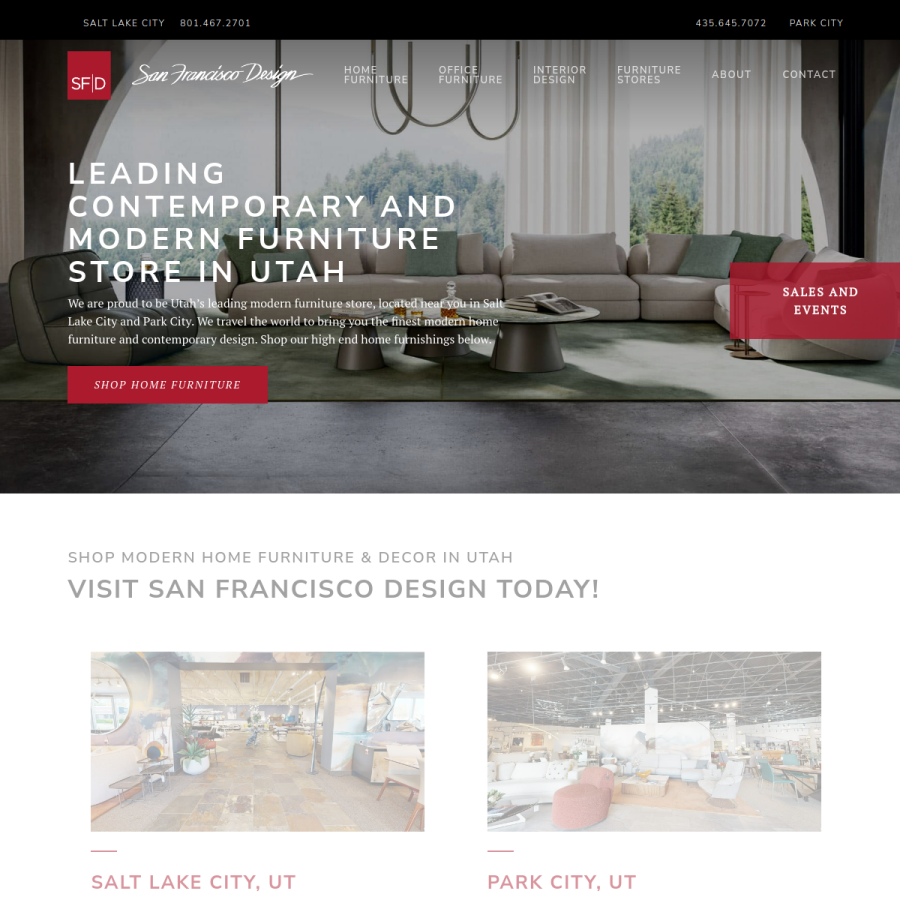 sanfrandesign.com homepage screenshot