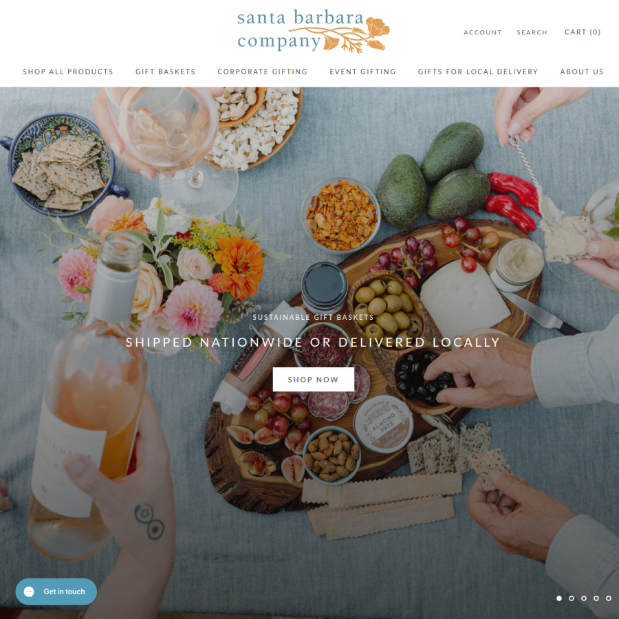 santabarbaracompany.com homepage screenshot