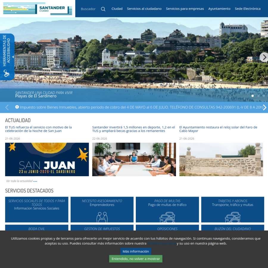 santander.es homepage screenshot