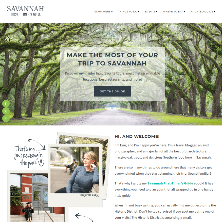 savannahfirsttimer.com homepage screenshot