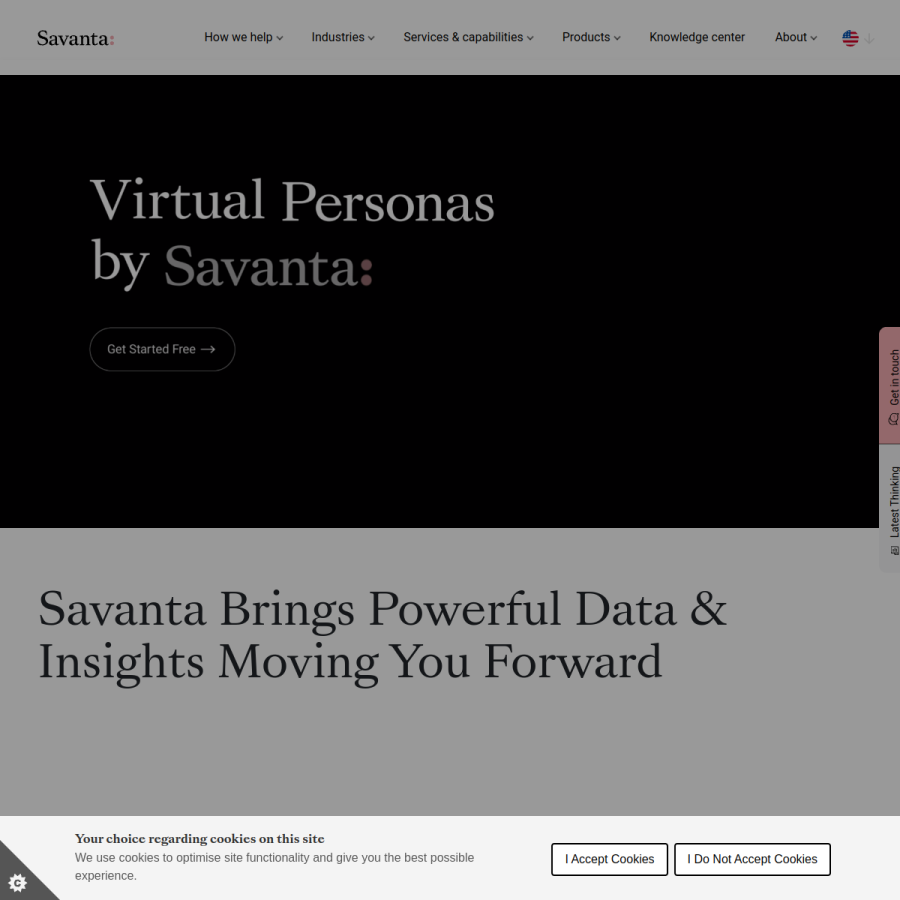 savanta.com homepage screenshot