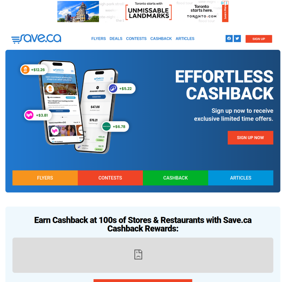 save.ca homepage screenshot