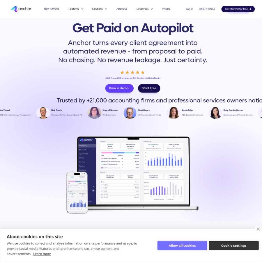 sayanchor.com homepage screenshot