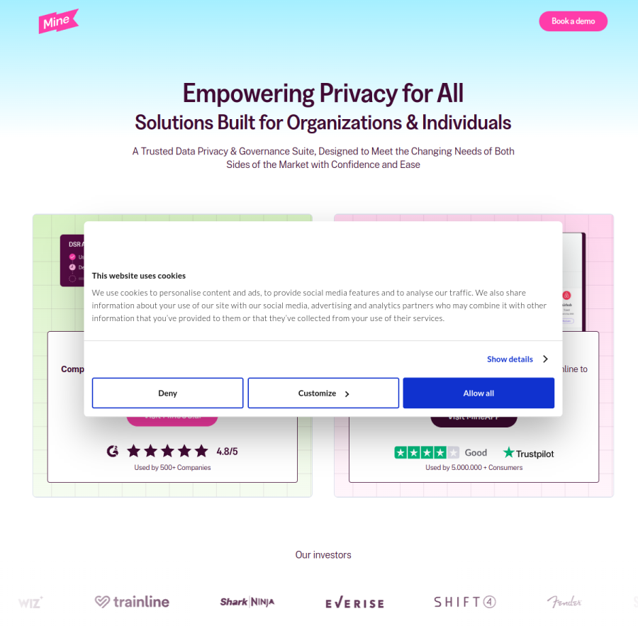 saymine.com homepage screenshot