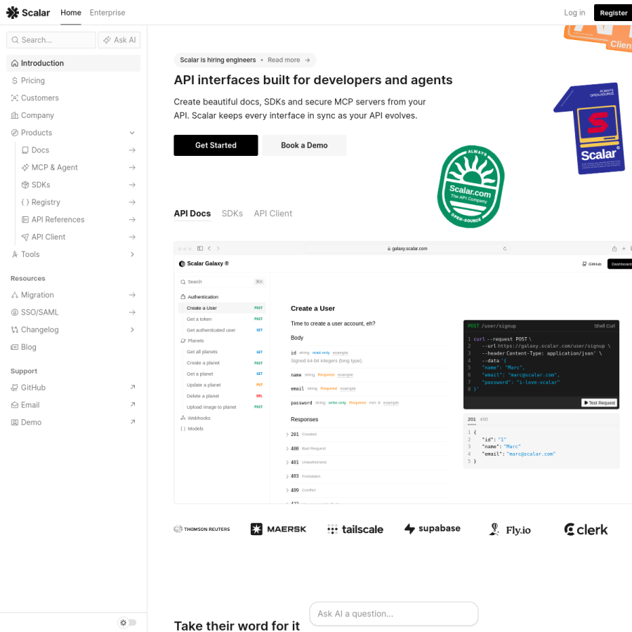 scalar.com homepage screenshot