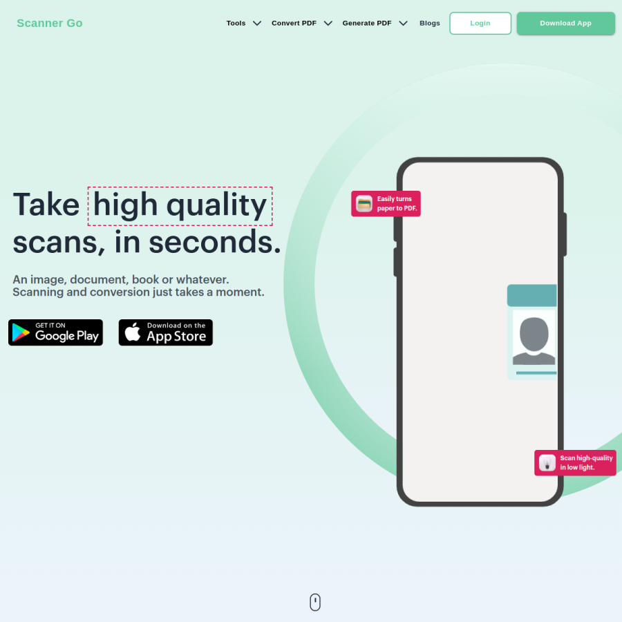 scannergo.net homepage screenshot