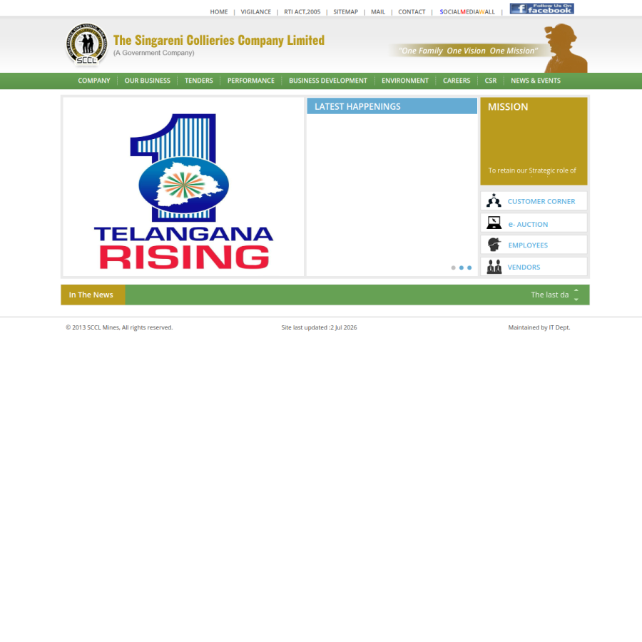 scclmines.com homepage screenshot
