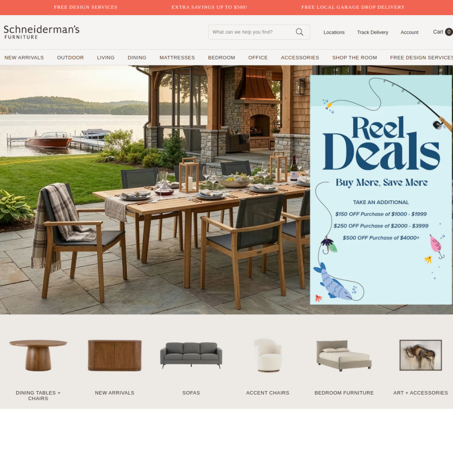 schneidermans.com homepage screenshot