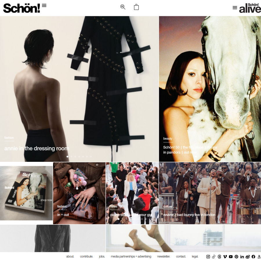 schonmagazine.com homepage screenshot