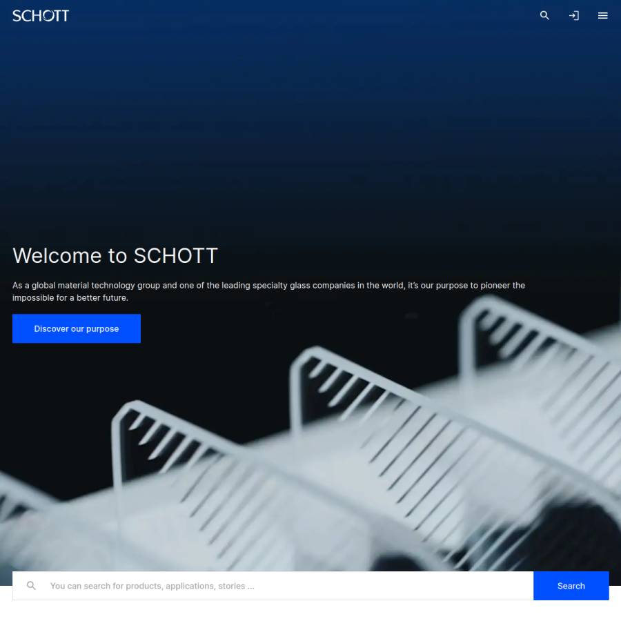 schott.com homepage screenshot
