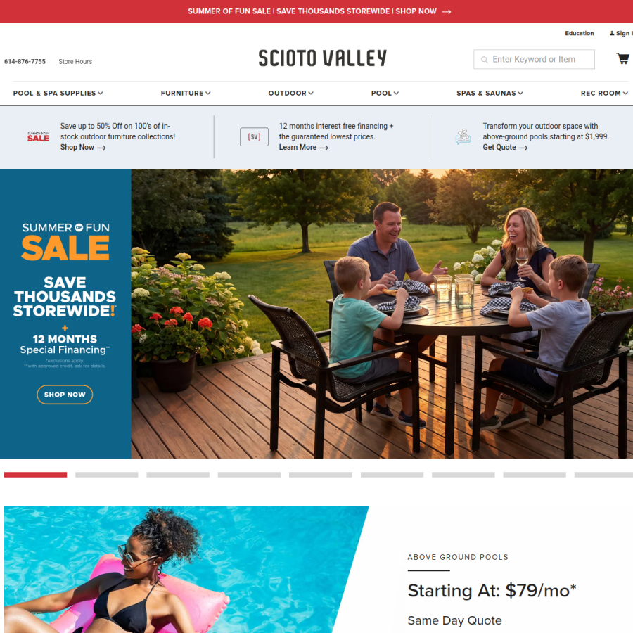 sciotovalley.com homepage screenshot