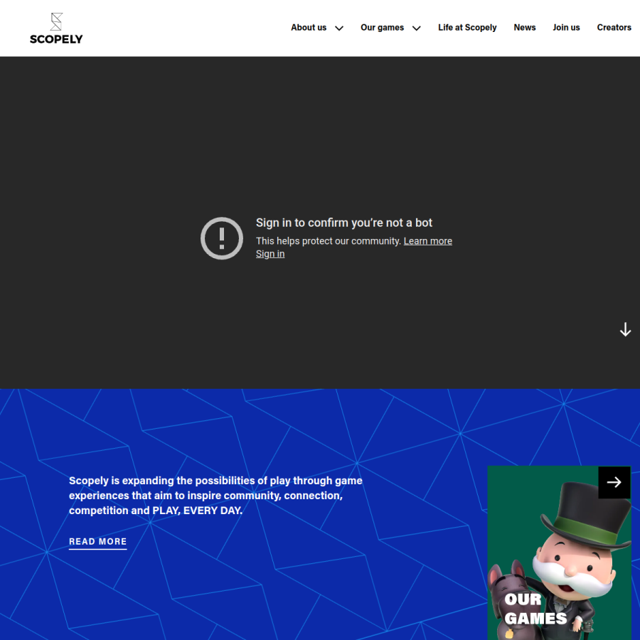 scopely.com homepage screenshot