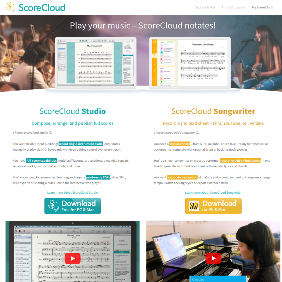 scorecloud.com homepage screenshot