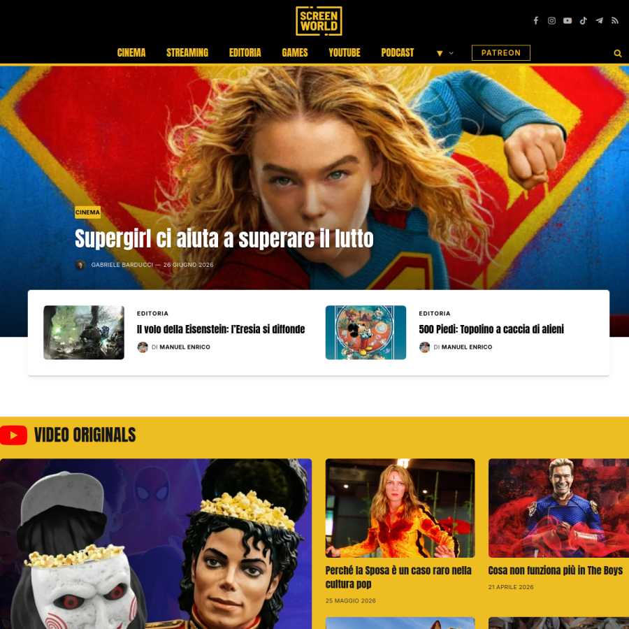 screenworld.it homepage screenshot