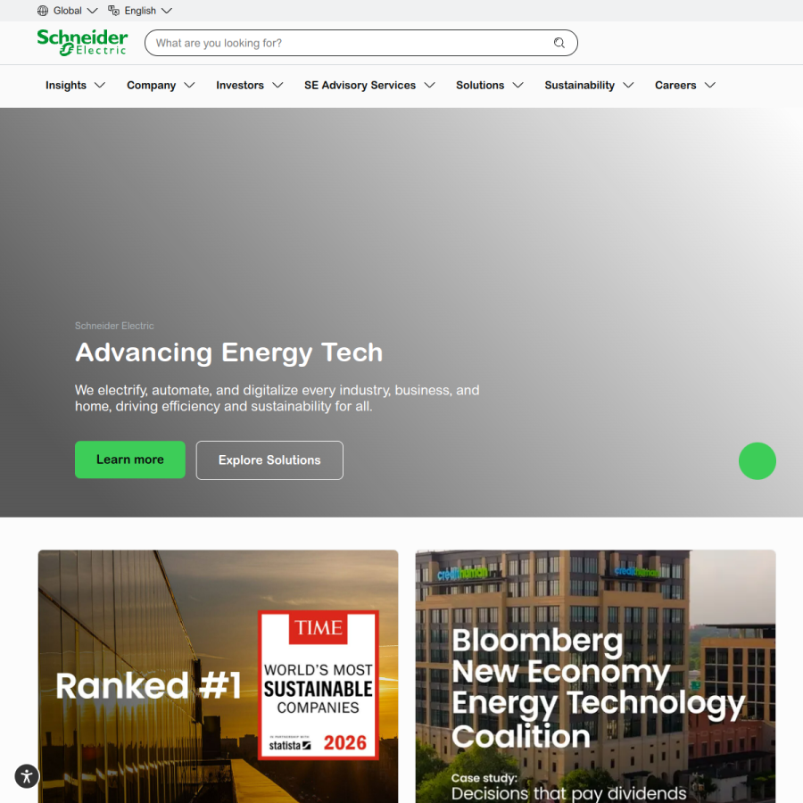 se.com homepage screenshot