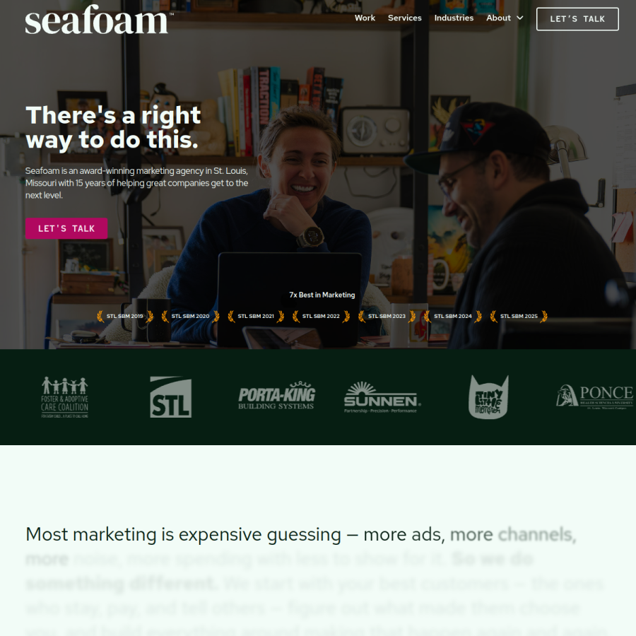 seafoammedia.com homepage screenshot