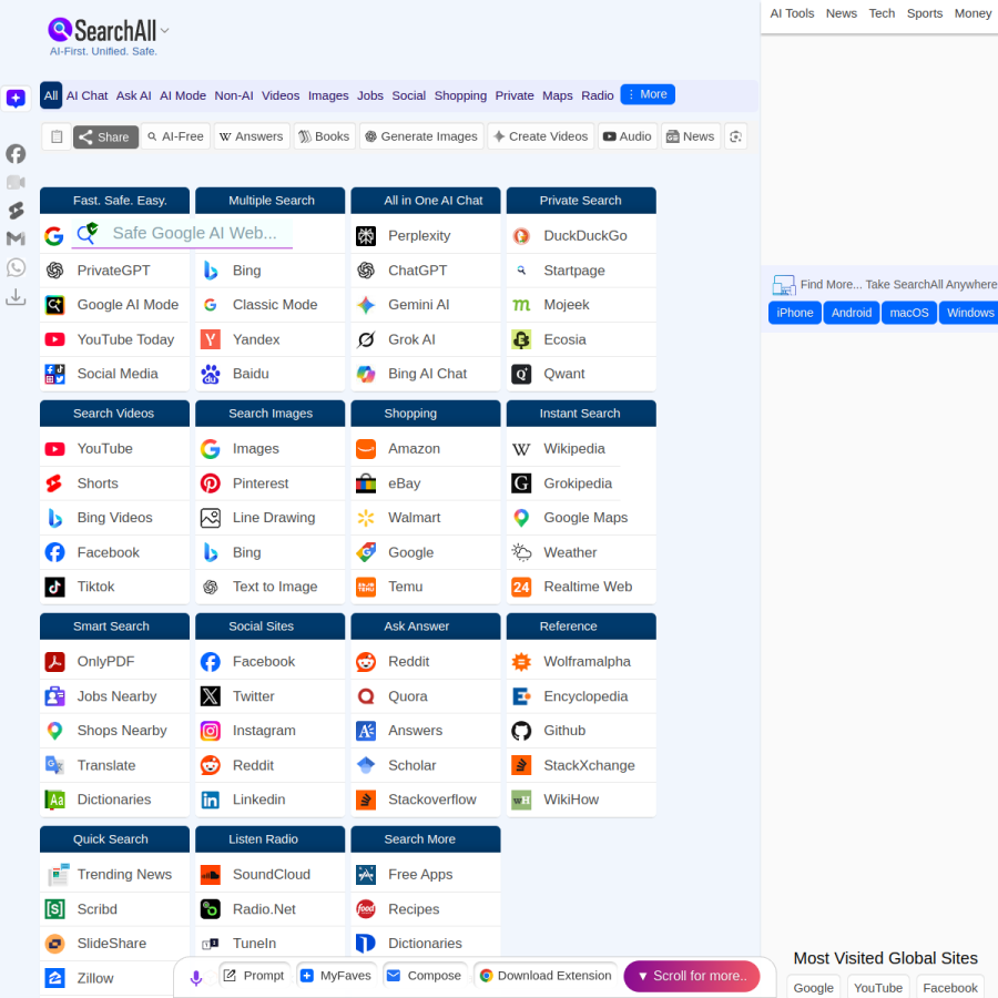 searchall.net homepage screenshot