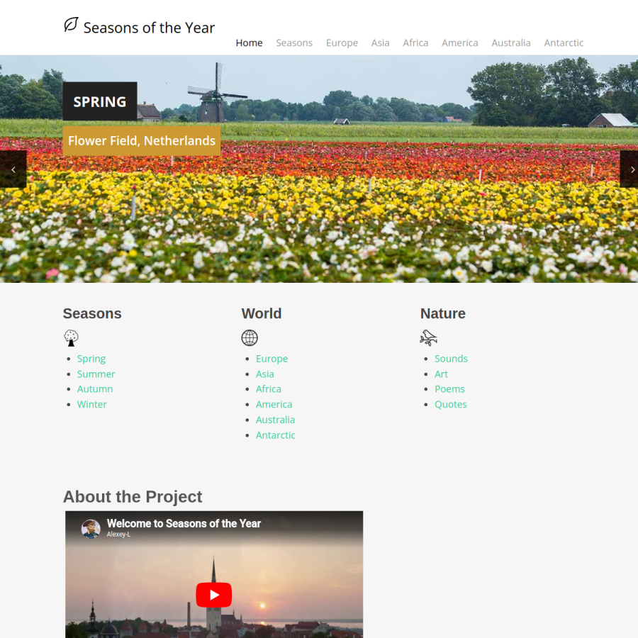 seasonsyear.com homepage screenshot