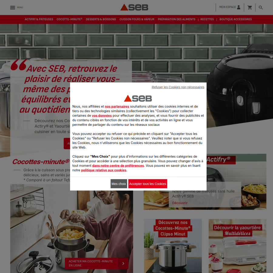 seb.fr homepage screenshot