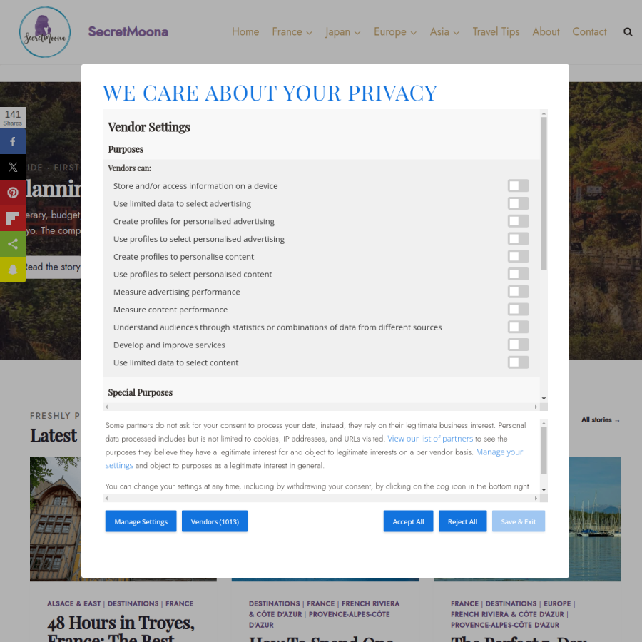secretmoona.com homepage screenshot
