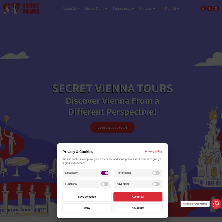 secretvienna.org homepage screenshot