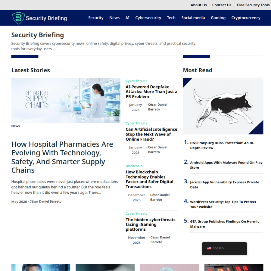 securitybriefing.net homepage screenshot