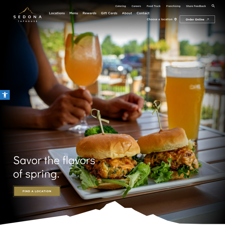 sedonataphouse.com homepage screenshot
