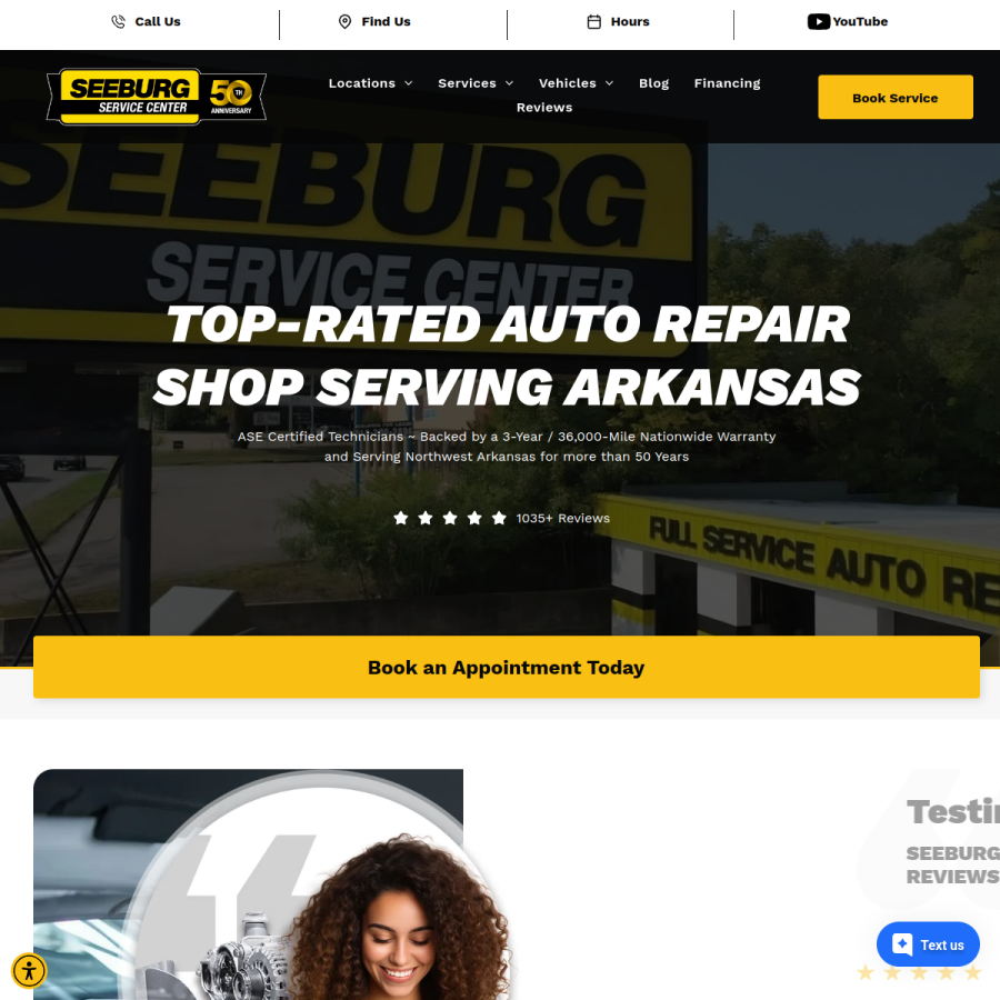 seeburgservicecenter.com homepage screenshot