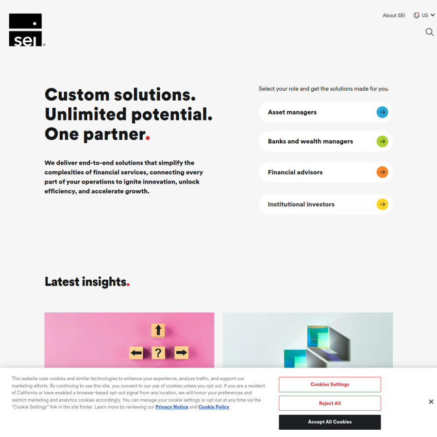 seic.com homepage screenshot