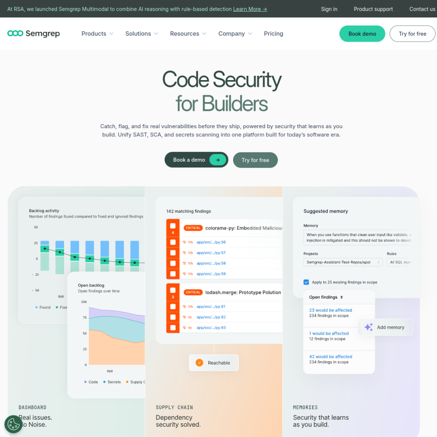 semgrep.dev homepage screenshot