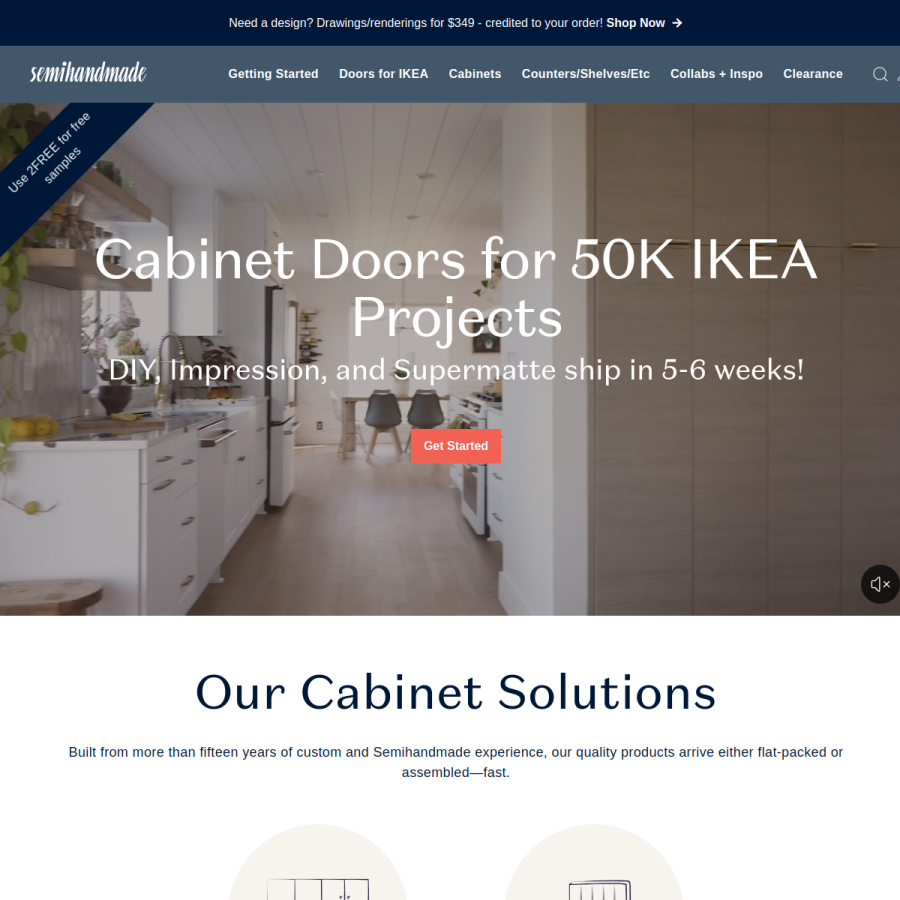 semihandmade.com homepage screenshot