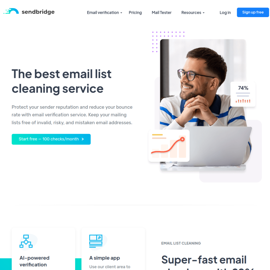 sendbridge.com homepage screenshot