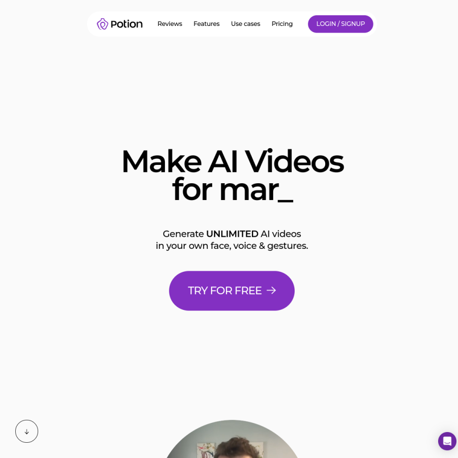sendpotion.com homepage screenshot