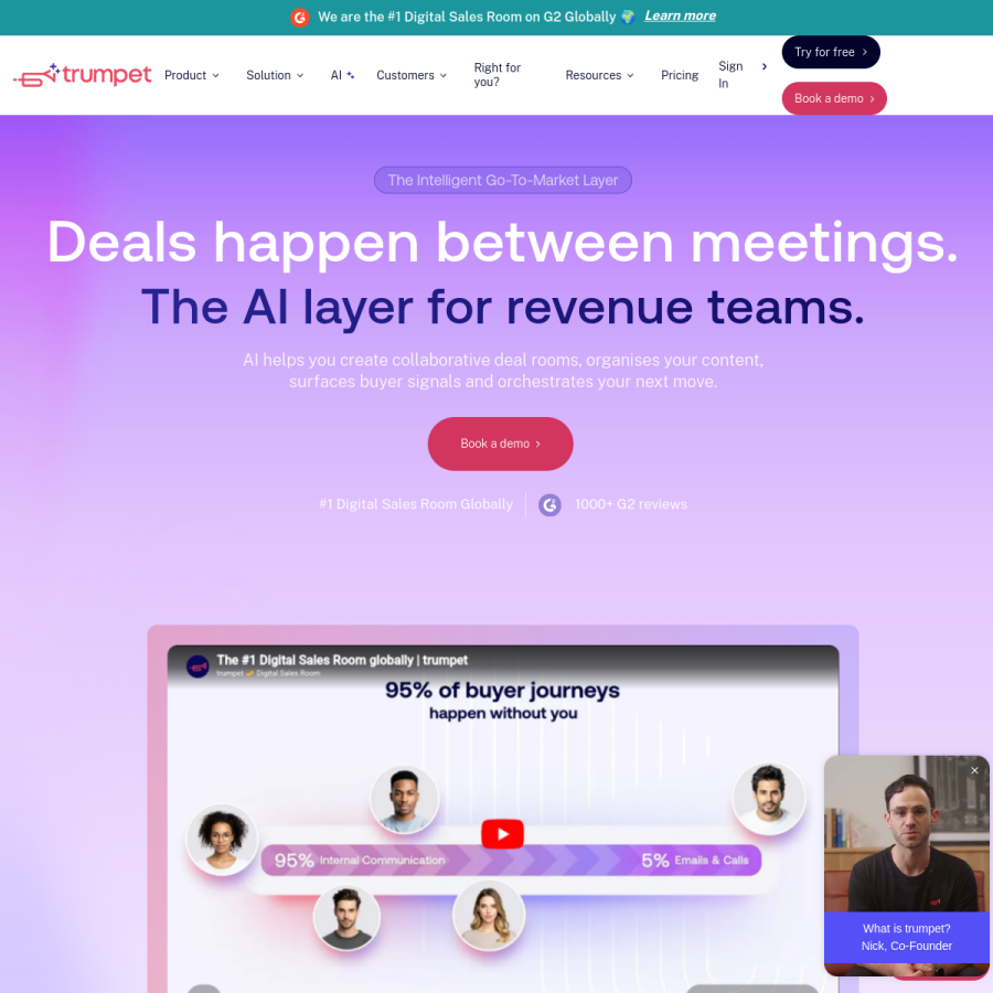 sendtrumpet.com homepage screenshot