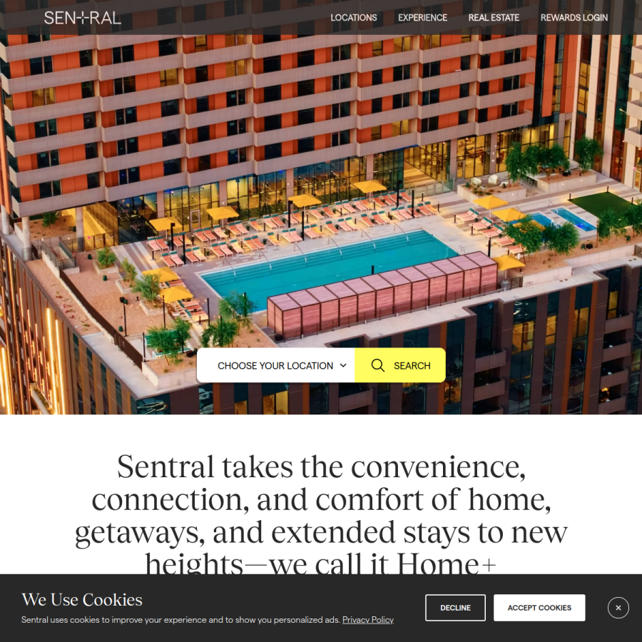 sentral.com homepage screenshot