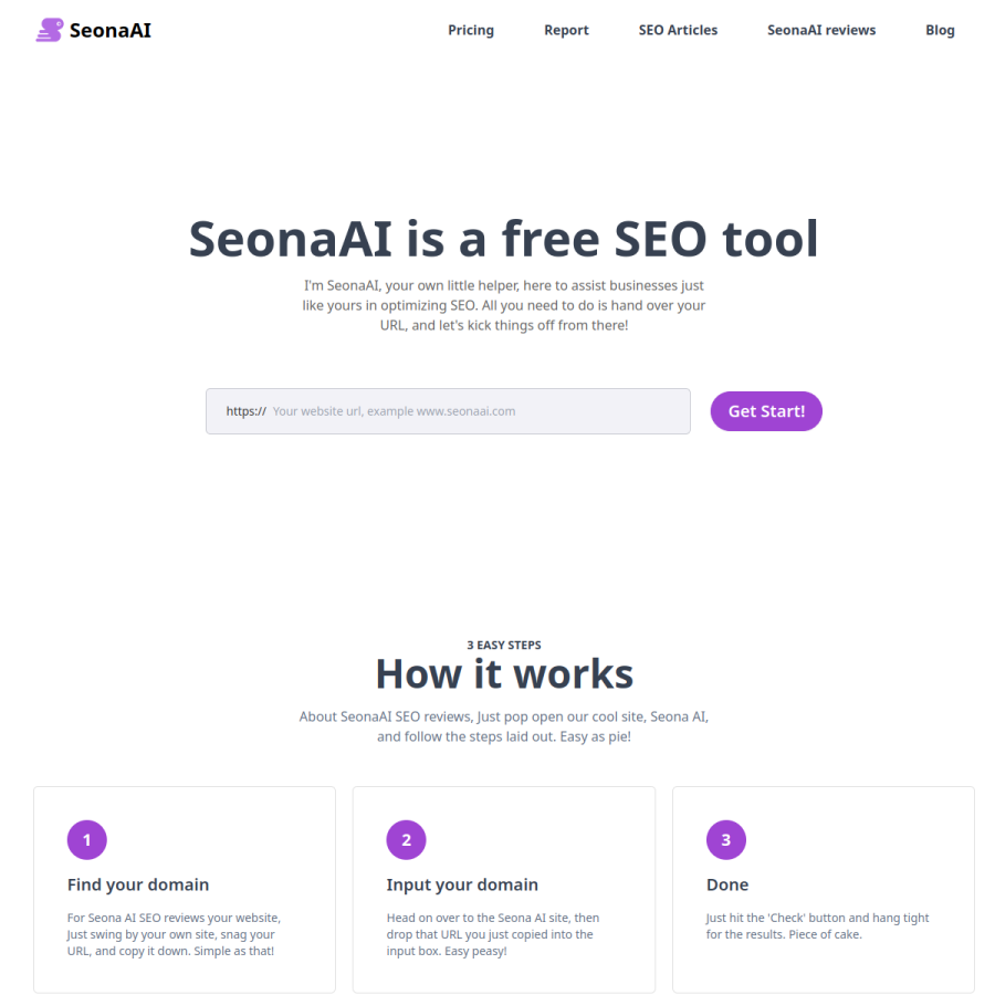 seonaai.com homepage screenshot